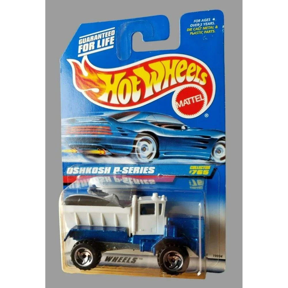 Vintage 1998 Hot Wheels OSHKOSH P-SERIES SNOW PLOW Blue #765 MAINLINE ORSB Blade